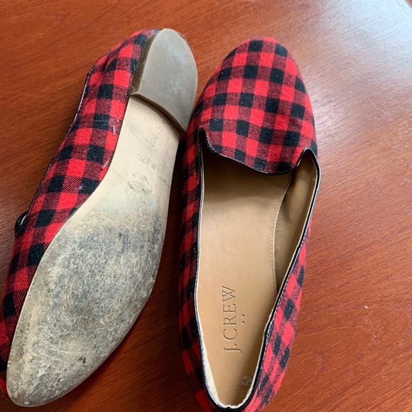 J Crew Plaid Slip on flats - size 9 - Picture 3 of 4